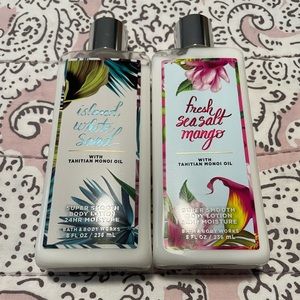 Bath and Body Works 2 New Lotions! Island White Sand and Fresh Sea Salt Mango!